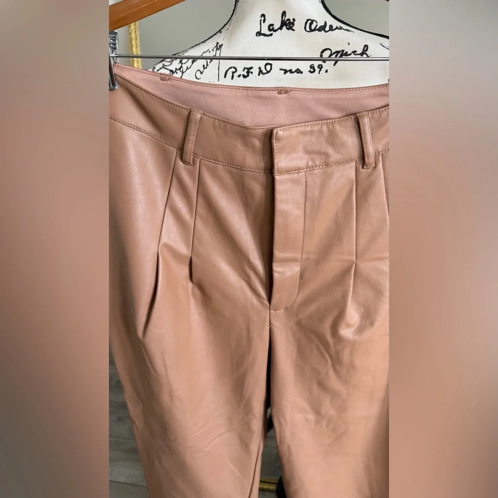 Stylish Tan camel leather Pants